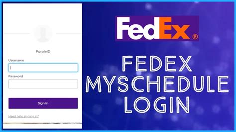 fedex login in.